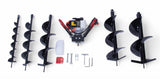 BLOWOUT SALE!  Gas Powered, 1-Person-Operated Post Hole Digger Head AND 5 Augers! 52cc / 2.3 hp Easy-Starting Two Stroke Engine