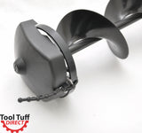 ToolTuff 10" Ice Auger with Bolt on Blades for 3/4" Shaft with Protective Cover