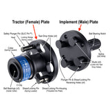 PTO Link HD Quick-Connect System - Implement (Male) Plate, Fits Tractors 35 HP to 130 HP
