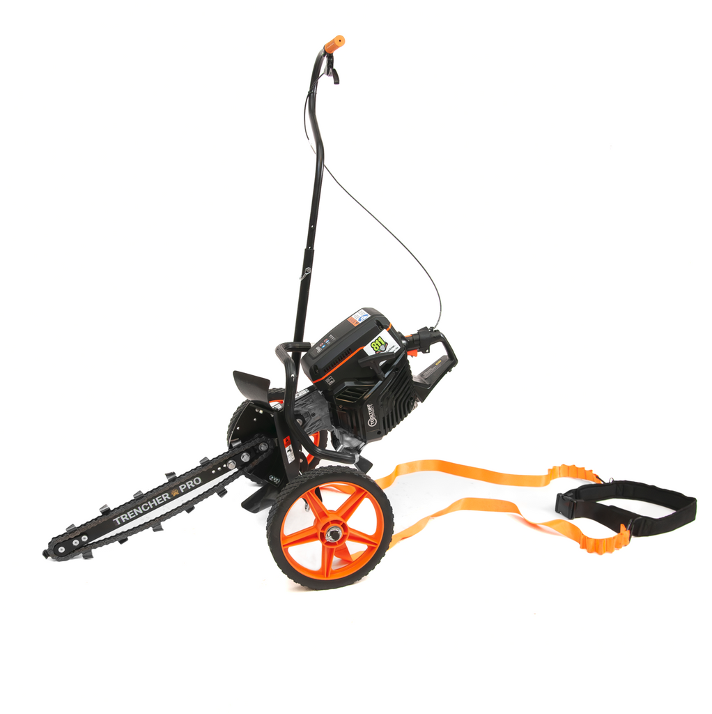 TrencherPro Lightweight Trenching Machine w/ToolTuff 74cc Engine - Cart Optional