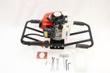 Tool-Tuff Combo: TWO Augers (Choose Sizes, Earth or Ice Augers!) Gas Powered Hand-Hald Post Hole Digger / Ice Fisher Auger Head, 63cc / 3 hp, One-Man Operation