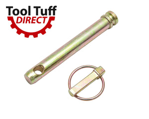 Tool Tuff Linkage: Top Link Pin & Lynch Pin Combo - Zinc Plated Steel - 3/4" Diameter, 4-3/4" Usable Length, Quantity Discount!