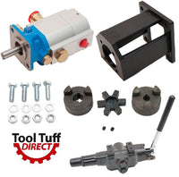 Log Splitter Build Kit: 16 GPM Pump, Mount, A7 Auto Return Valve, Bolts, Coupler - For Replacement or 