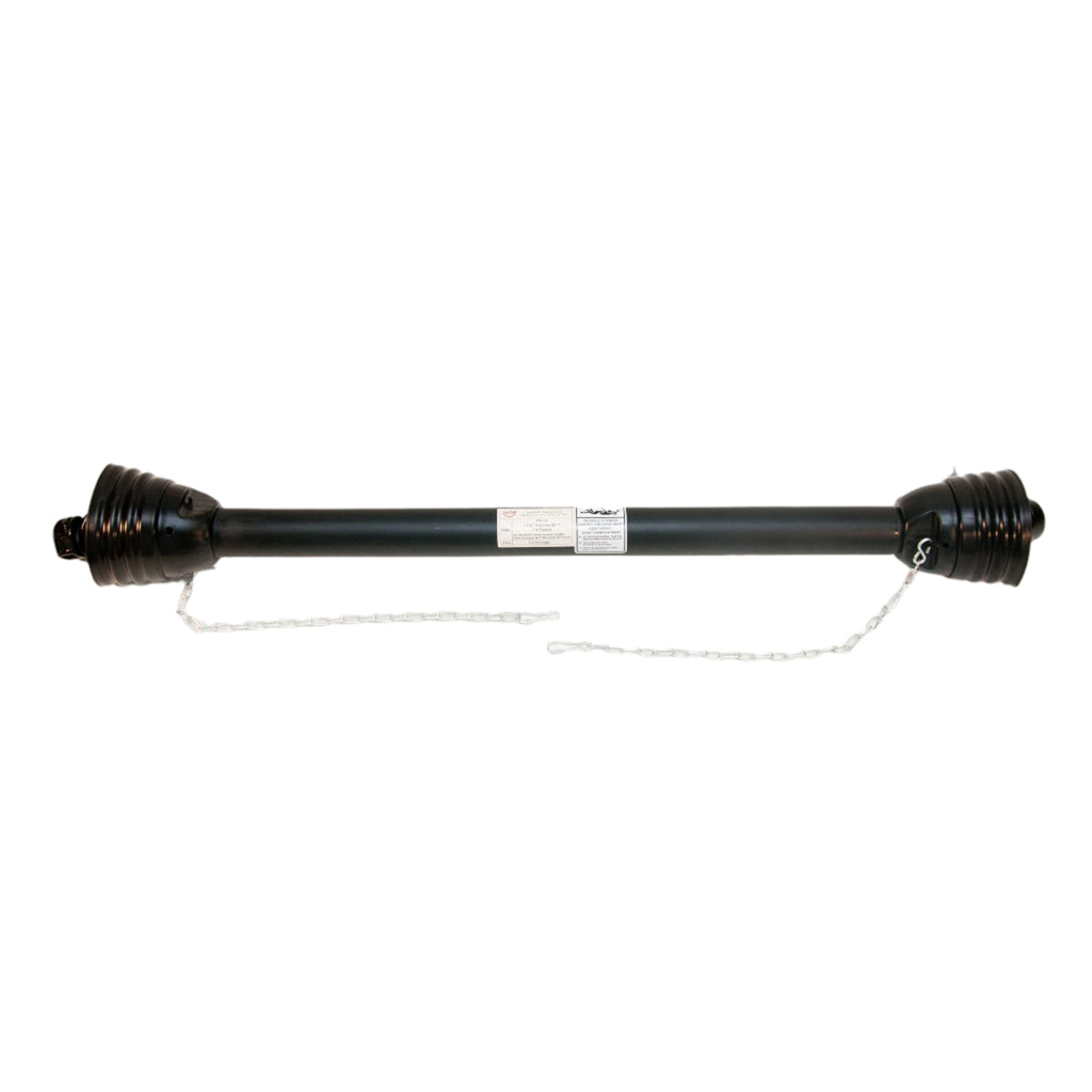PTO Drive Line, General Purpose, Post Hole Digger, 1-3/8" x 6 Spline Quick Disconnect to 1-1/4" Round, 53" - 77", Series 4