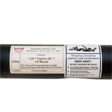PTO Drive Line, General Purpose, Post Hole Digger, 1-3/8" x 6 Spline Quick Disconnect to 1-1/4" Round, 53" - 77", Series 4
