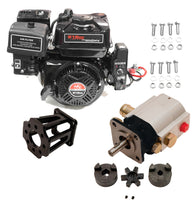 Tool Tuff Log Splitter Build Kit: 7.5 hp Electric Start Engine, 13 GPM Pump, Mount, Bolts, Coupler - For DIY or Repair!