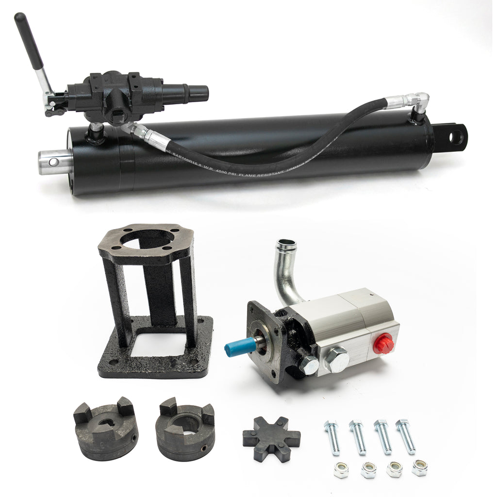 Log Splitter Build Kit, 19 GPM Pump, 22 Ton 4" Cylinder, Detent Valve, Mount, LO90 Coupler