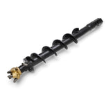 Tool Tuff Earth Auger Industrial Duty Rock Auger, 6" Diameter, Hex Drive, Interchangeable Standard Edges