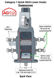 Quick Hitch Lower Hooks - Lift-Arm Upgrade Kit