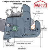 Quick Hitch Lower Hooks - Lift-Arm Upgrade Kit