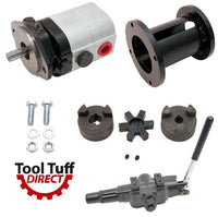 Log Splitter Build Kit 22 GPM Pump, Mount Coupler & C5 Detent Valve Kit w/Bolts - For Replacement or 