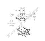 Tool Tuff 19.5 GPM Hydraulic 2-Stage Log Splitter Hydraulic Pump, Hi/Lo,w/Right-Angle Suction Fitting. Replace for Black Diamond & DHT