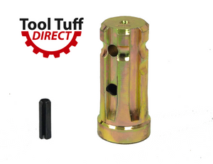 PTO Sleeve Increaser (Closed End) Adaptor 1-1/8" x 6 Spline Female End, 1-3/8" x  6 Spline Male End, 1" Extension