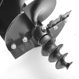 12" Diameter Heavy Duty 3-Point Auger Bit for 2" Round Drive Post Hole Diggers
