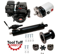 Tool Tuff Log Splitter Build Kit - 15 hp Electric-Start Engine, Mounting Bracket, 28 GPM Pump, Auto-Return Valve, LO100 Coupler, 5