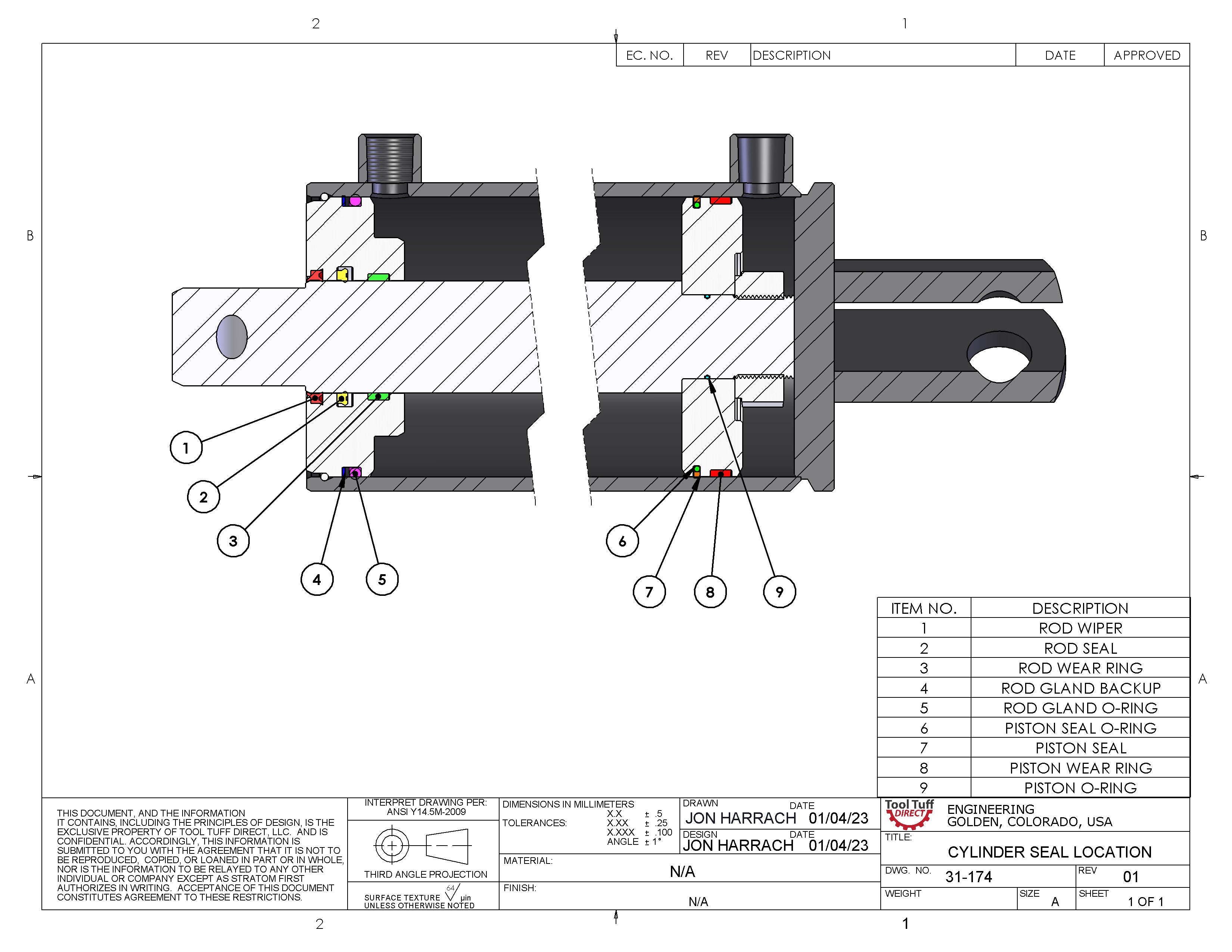 Hydraulic Cylinder Seal Kit ToolTuff Direct