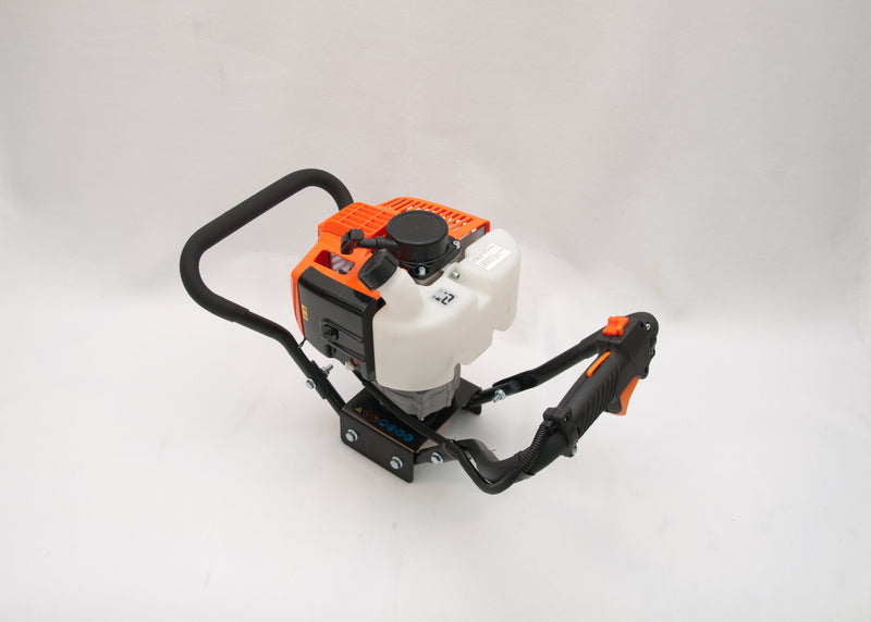 Tool-Tuff Combo: One Auger (Choose Size) AND Gas Powered, 1-Person-Operated Post Hole Digger Head, 43cc / 1.75 hp Easy-Starting Two Stroke Engine