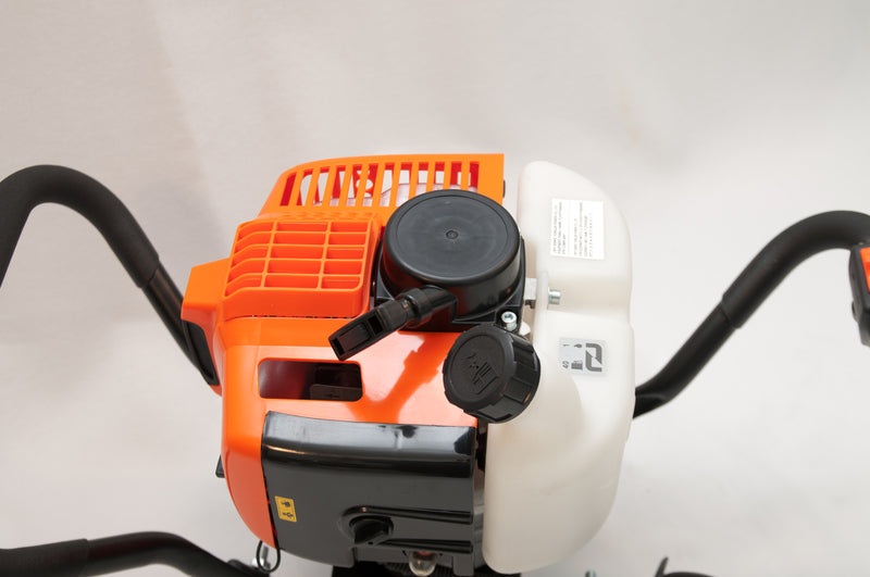 Tool-Tuff Combo: One Auger (Choose Size) AND Gas Powered, 1-Person-Operated Post Hole Digger Head, 43cc / 1.75 hp Easy-Starting Two Stroke Engine