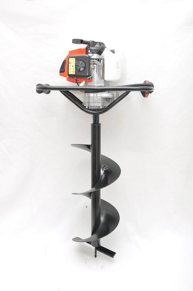 Tool-Tuff Combo: ONE Auger (Choose Size) Gas Powered Hand-Held Post Hole Digger, 63cc, 3 hp, One-Man Operation