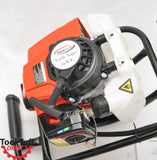 Tool-Tuff Combo: ONE Auger (Choose Size, Earth or Ice Augers!) Gas Powered Hand-Held Post Hole Digger / Ice Fishing Auger Head, 63cc, 3 hp, One-Man Operation