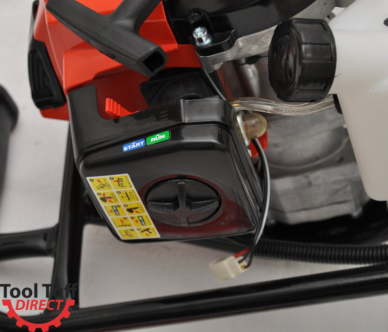 Tool-Tuff Combo: ONE Auger (Choose Size) Gas Powered Hand-Held Post Hole Digger, 63cc, 3 hp, One-Man Operation
