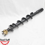 Tool Tuff Earth Auger Industrial Duty Rock Auger, 6" Diameter, Hex Drive, Interchangeable Standard Edges