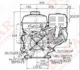NEW! Tool Tuff 9 hp, 270cc, 4-Stroke Gasoline Engine- Easy Starting Even in COLD Weather