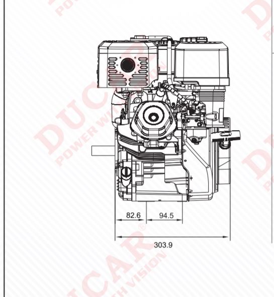 ToolTuff 15 hp, 420cc E-Start 4-Stroke Gasoline Engine