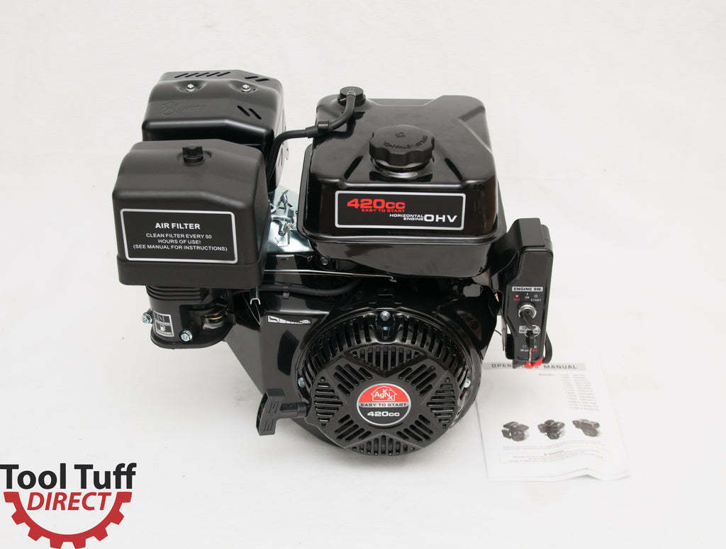NEW! Tool Tuff 15 hp, 420cc Electric Start 4-Stroke Gasoline Engine - Starts Even in COLD Weather