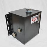 Tool-Tuff 15-Gallon Hydraulic Fluid Reservoir Tank, Vertical-Mount, w/Temp Gauge, Sight-Gauge & Breather/Strainer Fill Cap