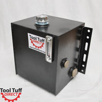 Tool-Tuff 15-Gallon Hydraulic Fluid Reservoir Tank, Vertical-Mount, w/Temp Gauge, Sight-Gauge & Breather/Strainer Fill Cap