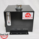 Tool-Tuff 7-Gallon Hydraulic Fluid Reservoir Tank, Horizontal-Mount, w/Temp Gauge, Sight-Gauge & Breather/Strainer Fill Cap
