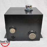 Tool-Tuff 7-Gallon Hydraulic Fluid Reservoir Tank, Horizontal-Mount, w/Temp Gauge, Sight-Gauge & Breather/Strainer Fill Cap