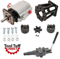 Log Splitter Build Kit: 13 GPM Pump, Mount, A7 Auto-Return Valve, Bolts, Coupler - Use as Replacement or for 