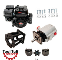 Tool Tuff Log Splitter Build Kit: 7.5 hp Electric Start Engine, 13 GPM Pump, Mount, Bolts, Coupler - For DIY or Repair!