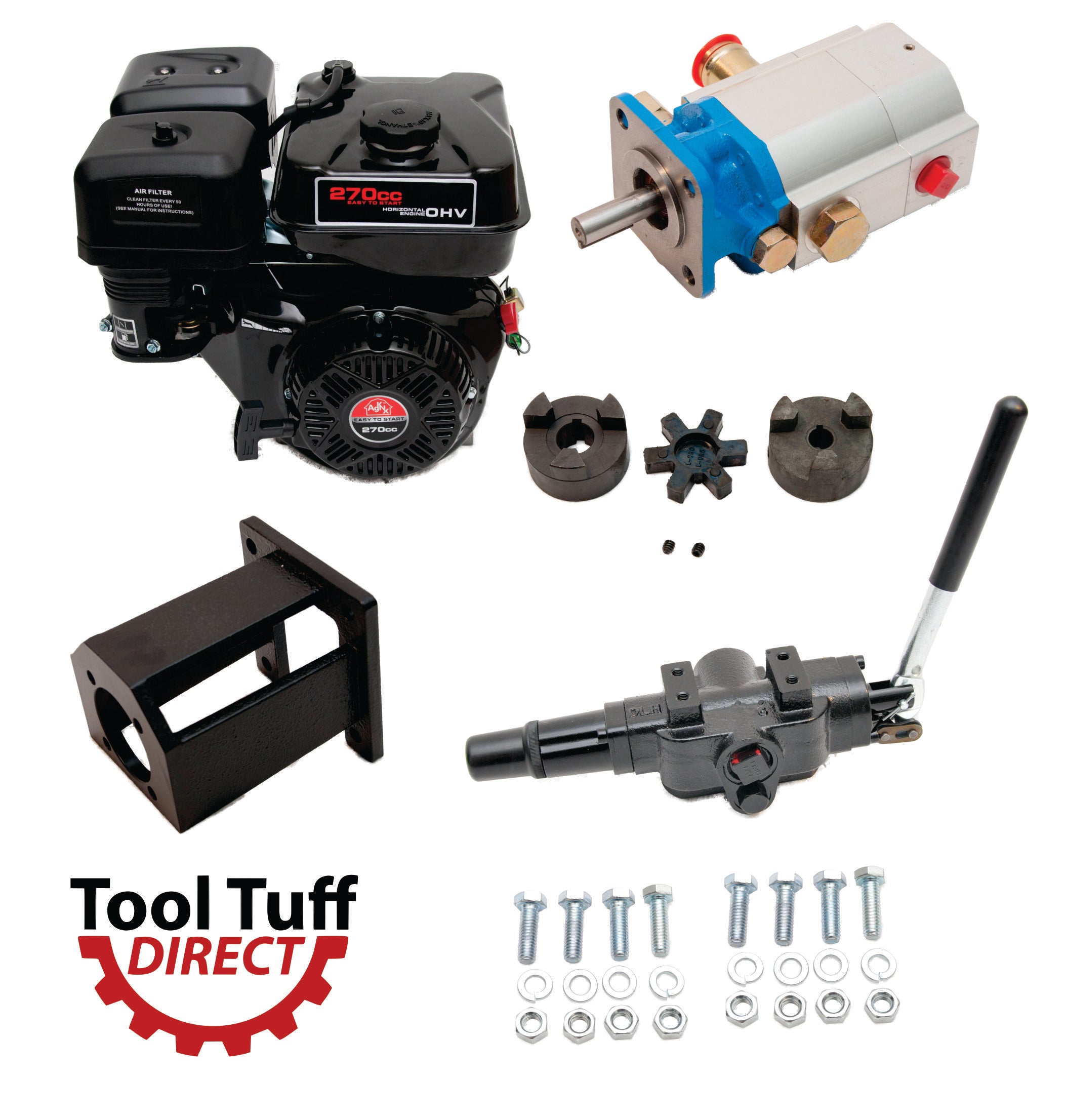 Tool Tuff Log Splitter Build Kit Elec Start 9 hp Engine 16 GPM