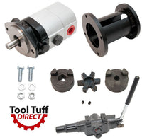 Log Splitter Build Kit: 28 GPM Pump, Mount, Coupler & A7 Detent Valve Kit w/ Bolts