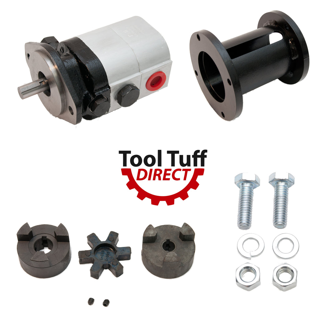 Log Splitter Build Kit 22 GPM Pump, Coupler, Mount, Bolts, Heavy Duty - For Replacement or "Build it Yourself"
