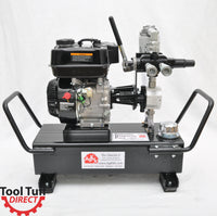 ToolTuff 5gal, 7gpm, 900psi Gas-Powered Hydraulic Power Unit, Mobile Power Pack Station - Power Implements, Dump Trailers, Etc