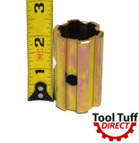 PTO Sleeve Increaser (2.25") Adaptor, 1-1/8" x 6 Spline Female End, 1-3/8" x 6 Spline Male