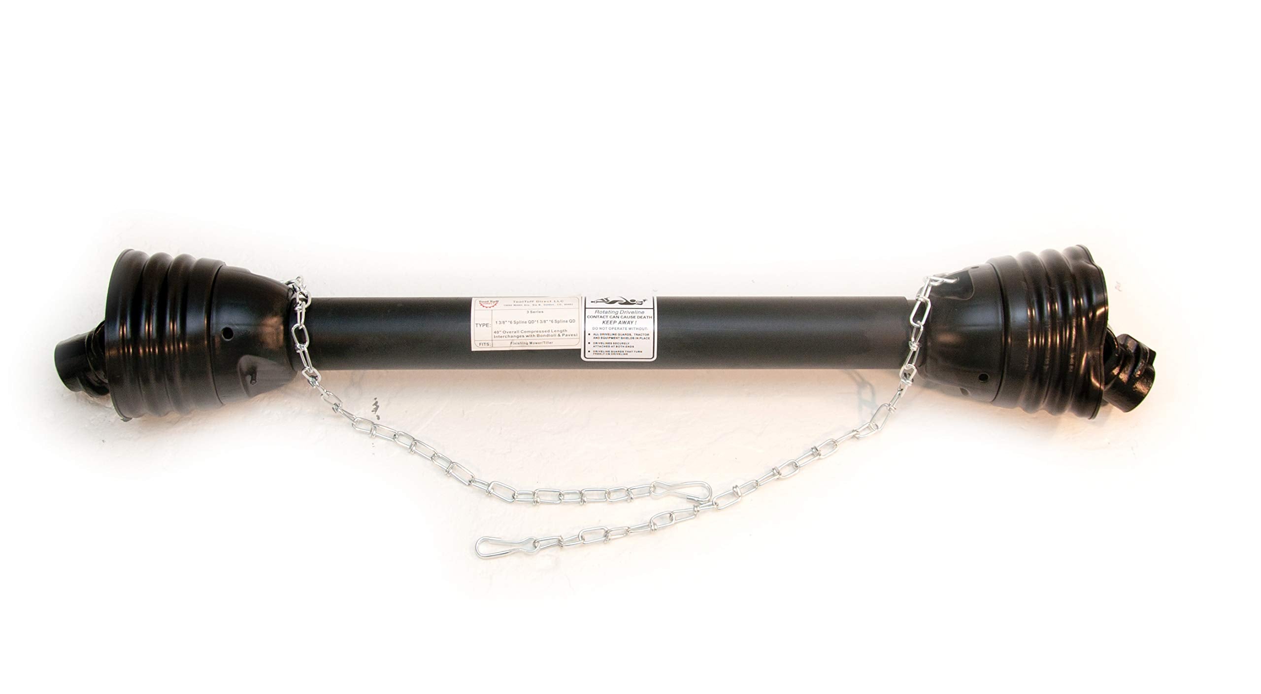 ToolTuff PTO Drive Line – 1-3/8x6 Spline To 1-3/8 Round, 37-50 Series 4