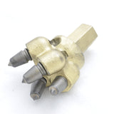 Tool Tuff Earth Ager Replacement Industrial-Duty Rock Auger Tip, 4 Carbide Bullet Teeth & Housing