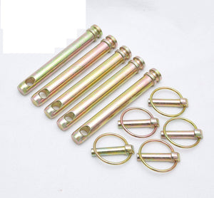 Tool Tuff Linkage: Top Link Pin & Lynch Pin Combo - Zinc Plated Steel - 3/4" Diameter, 4-3/4" Usable Length, Quantity Discount!